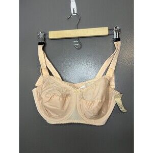 Vintage Mary Jane Bra Womens 34C Beige Style 74 Underwire Full Coverage USA